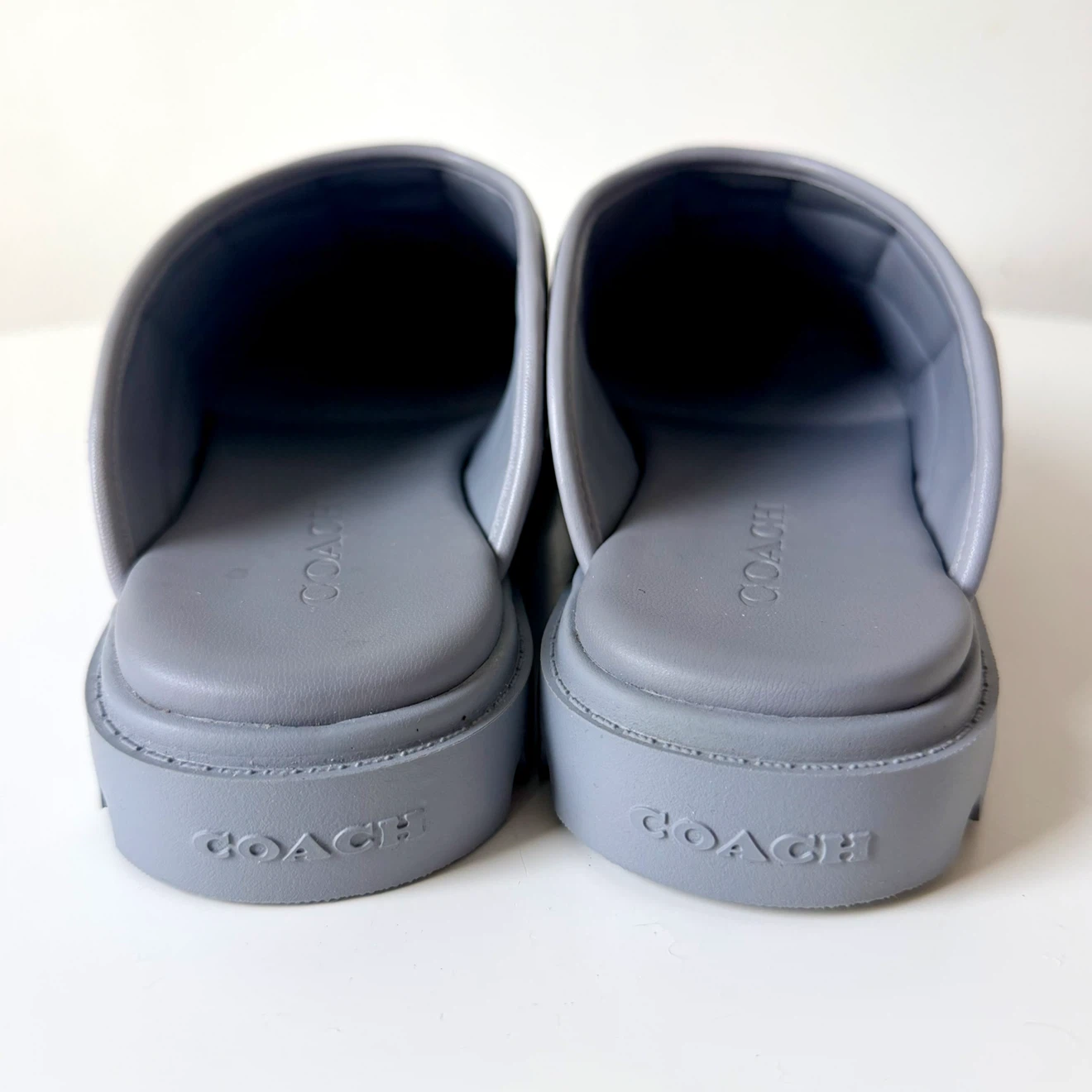 NEW Coach Leather Clog Mule Slippers - photo 4