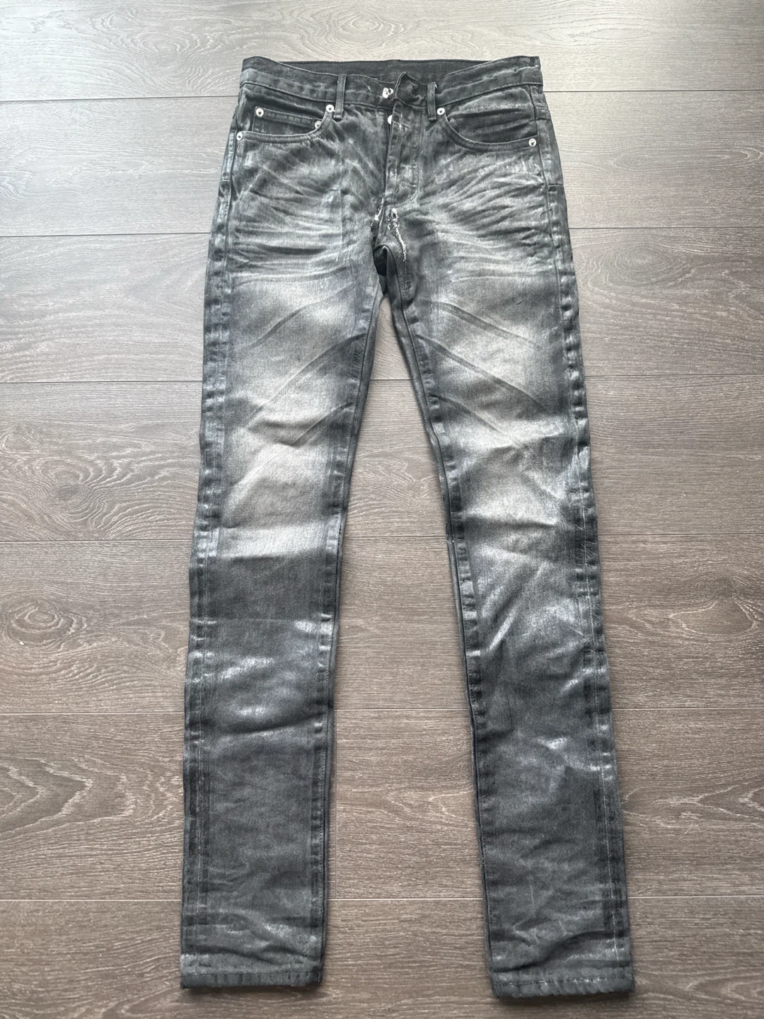 Men's Grey Washed Denim Jeans