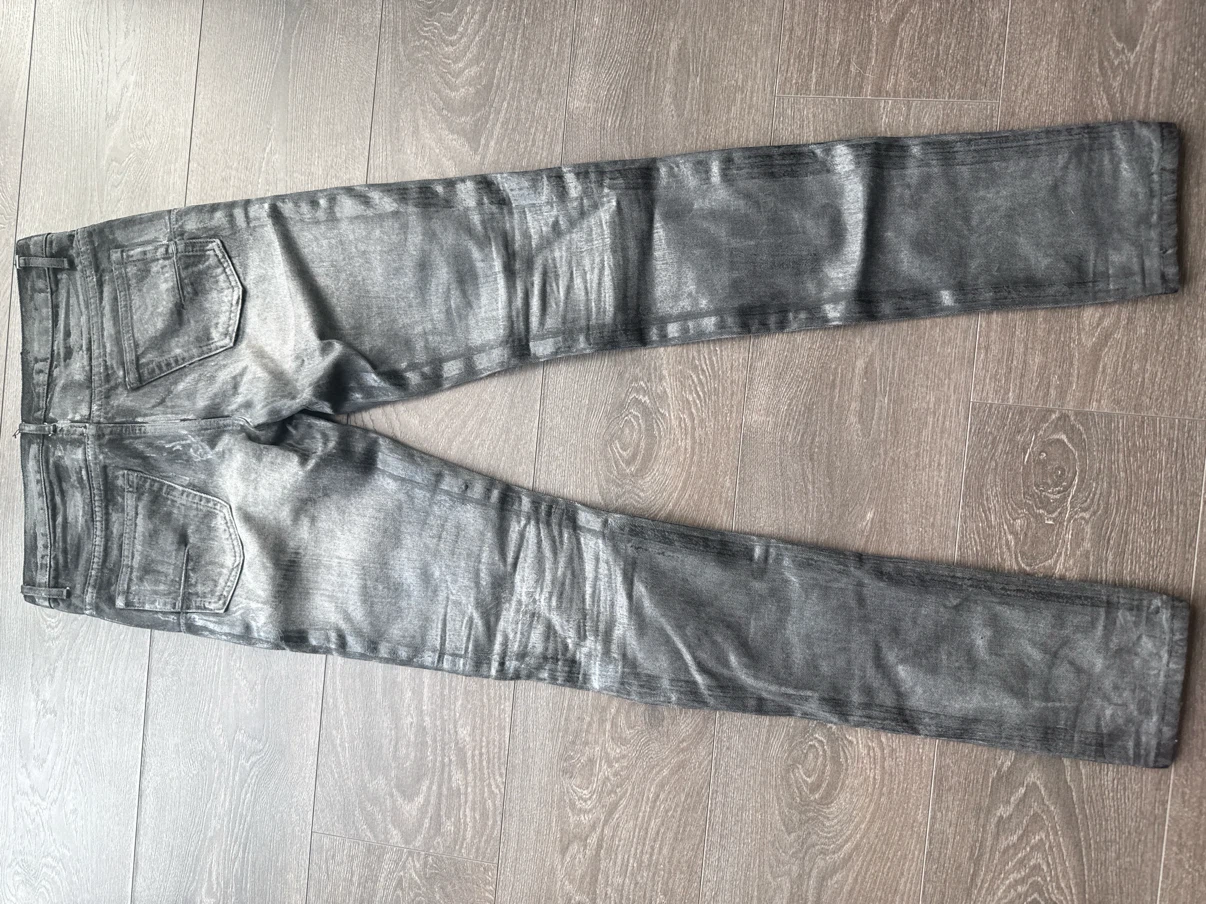 Men's Grey Washed Denim Jeans - photo 2