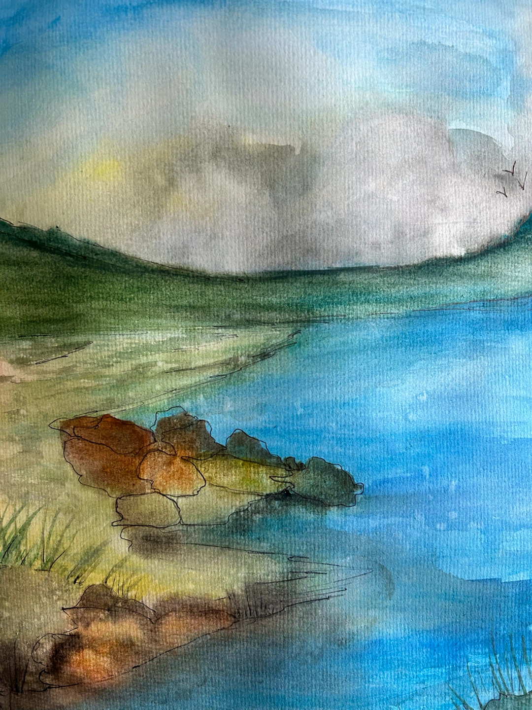 Original Watercolour Landscape Painting - photo 2