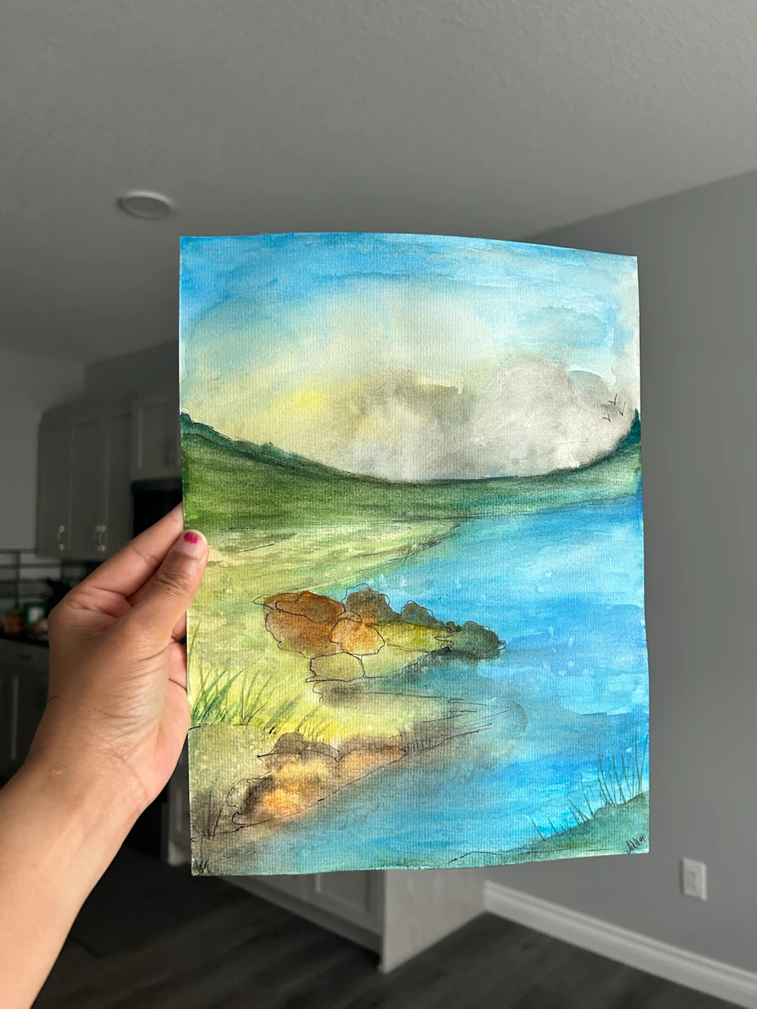 Original Watercolour Landscape Painting - photo 5