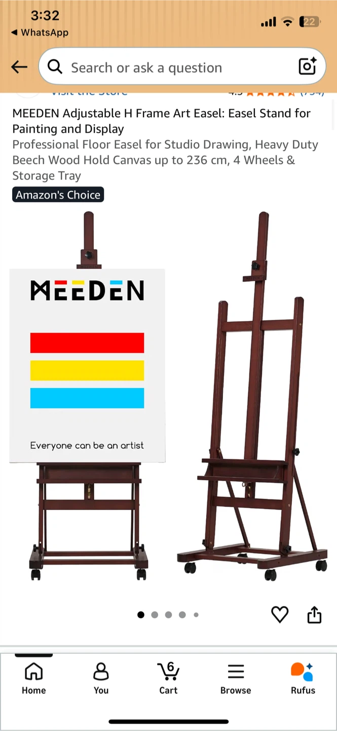 MEEDEN Wooden Art Easels (2) - Adjustable - photo 2