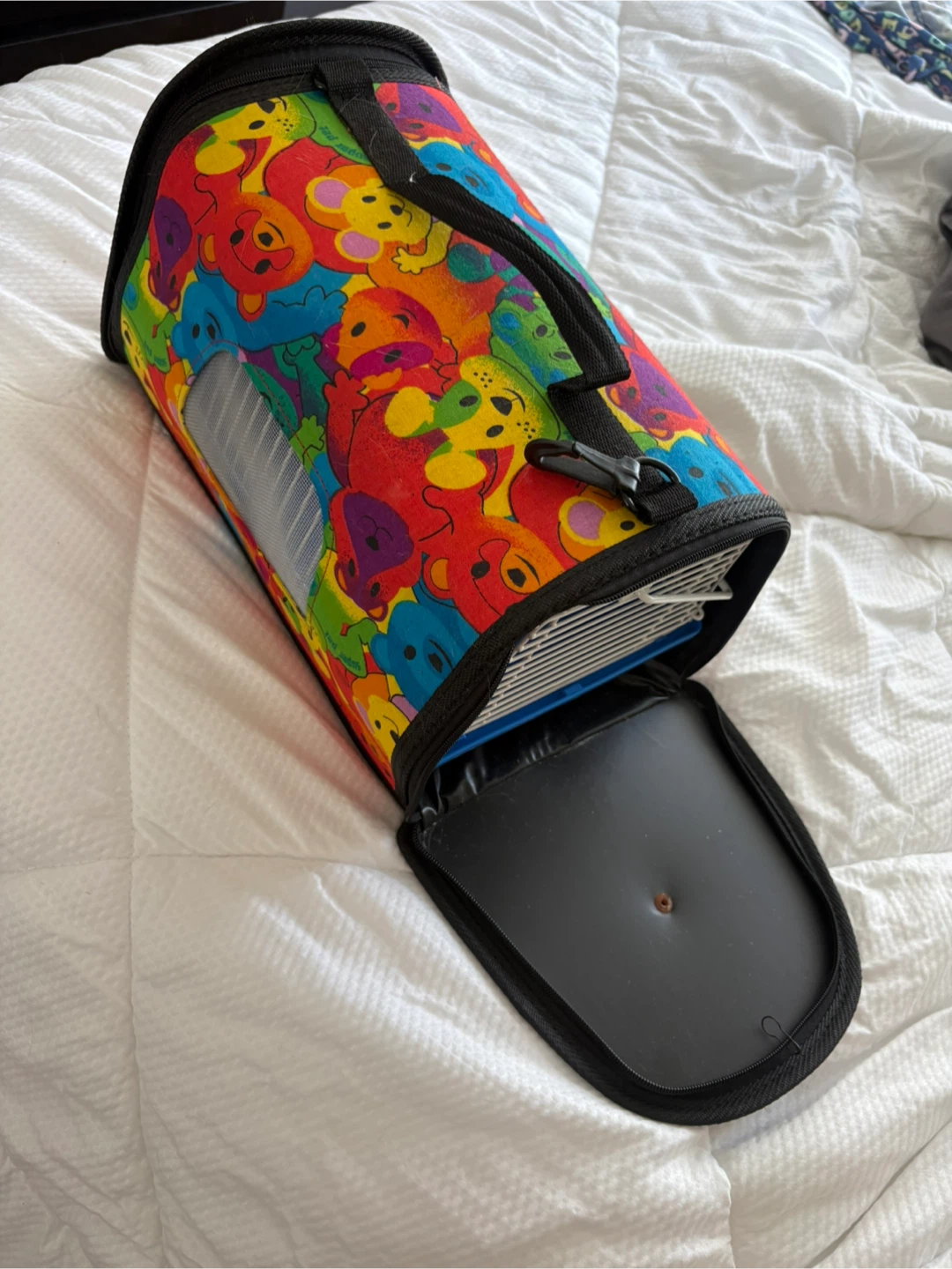 Portable Small Animal Carrier with Fun Bear Print - photo 2