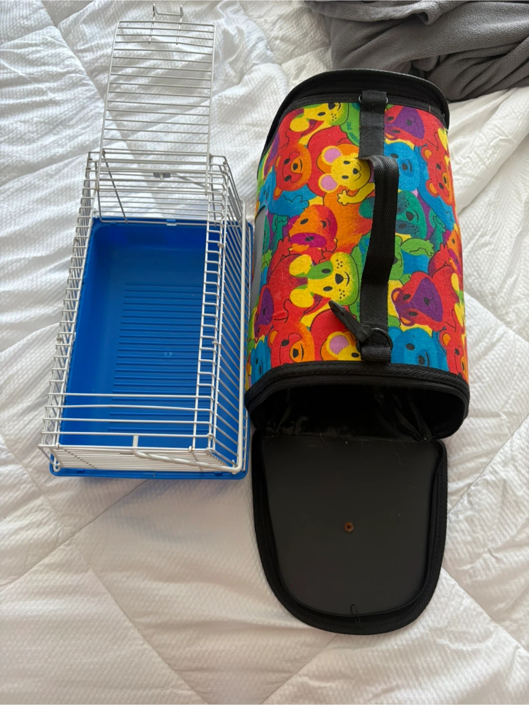 Portable Small Animal Carrier with Fun Bear Print - photo 3