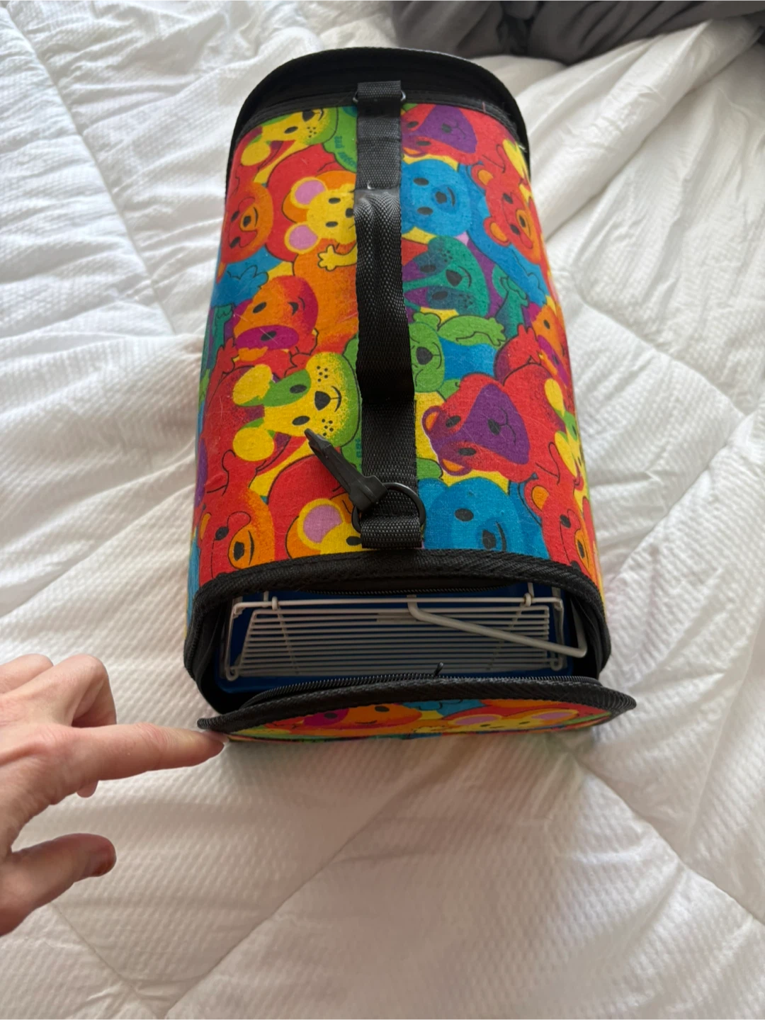 Portable Small Animal Carrier with Fun Bear Print - photo 4