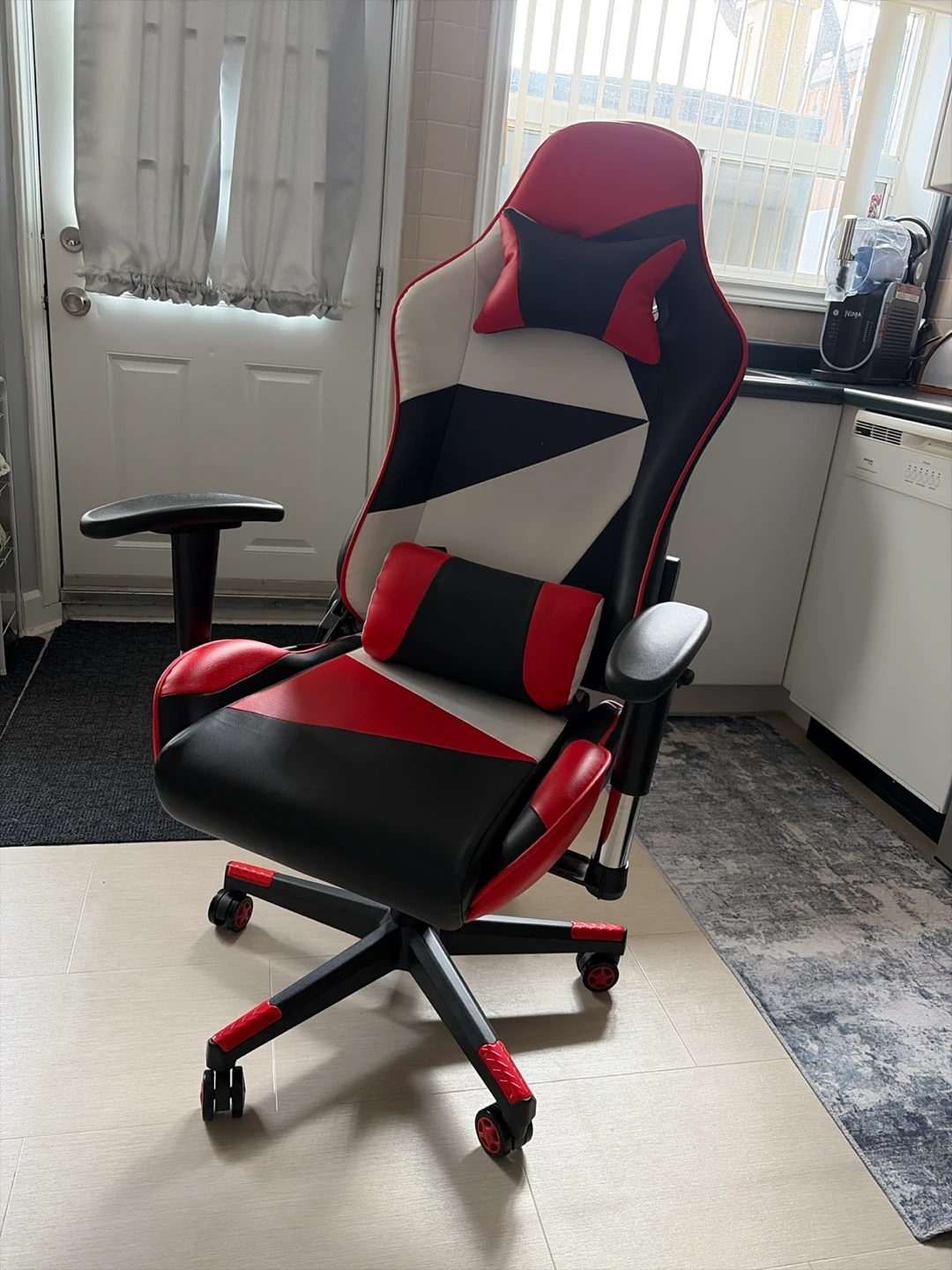 Red Black And White Gaming Chair