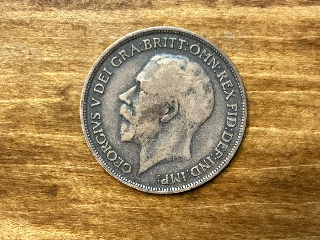 1917 Britain One Penny Coin ! - photo 2