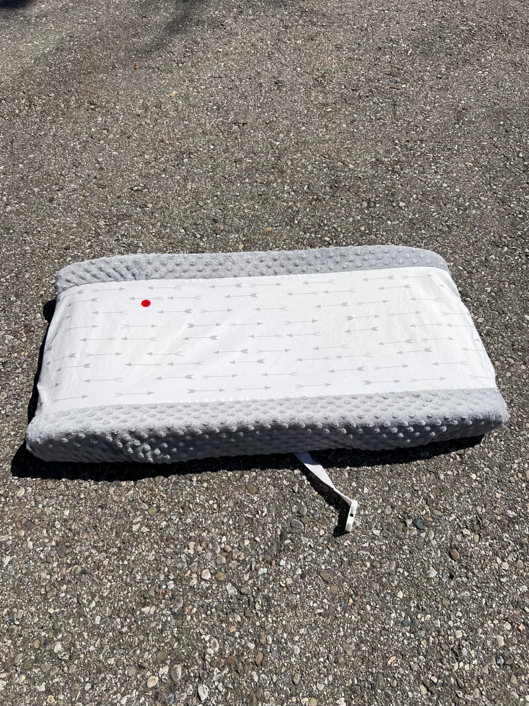 Grey and White Arrow Print Changing Pad