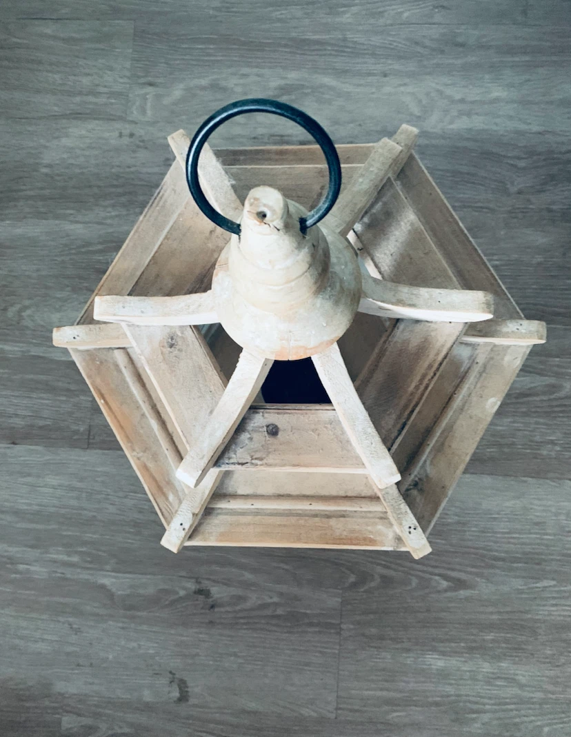 Wooden Hexagonal Lantern - photo 2
