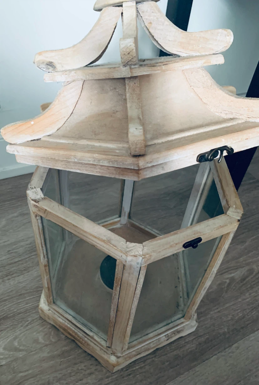 Wooden Hexagonal Lantern - photo 3