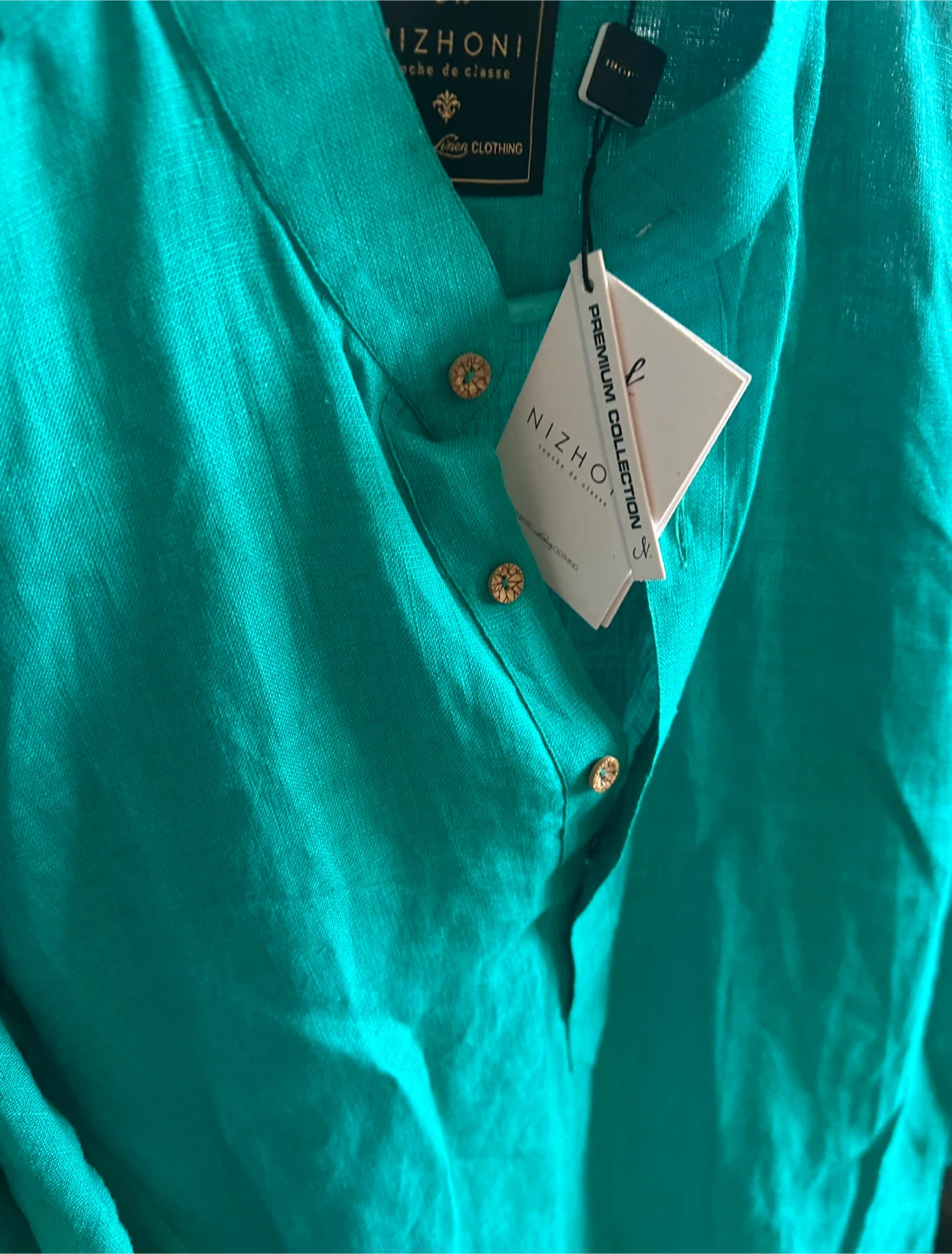 Nizhoni Linen Button-Up kurta