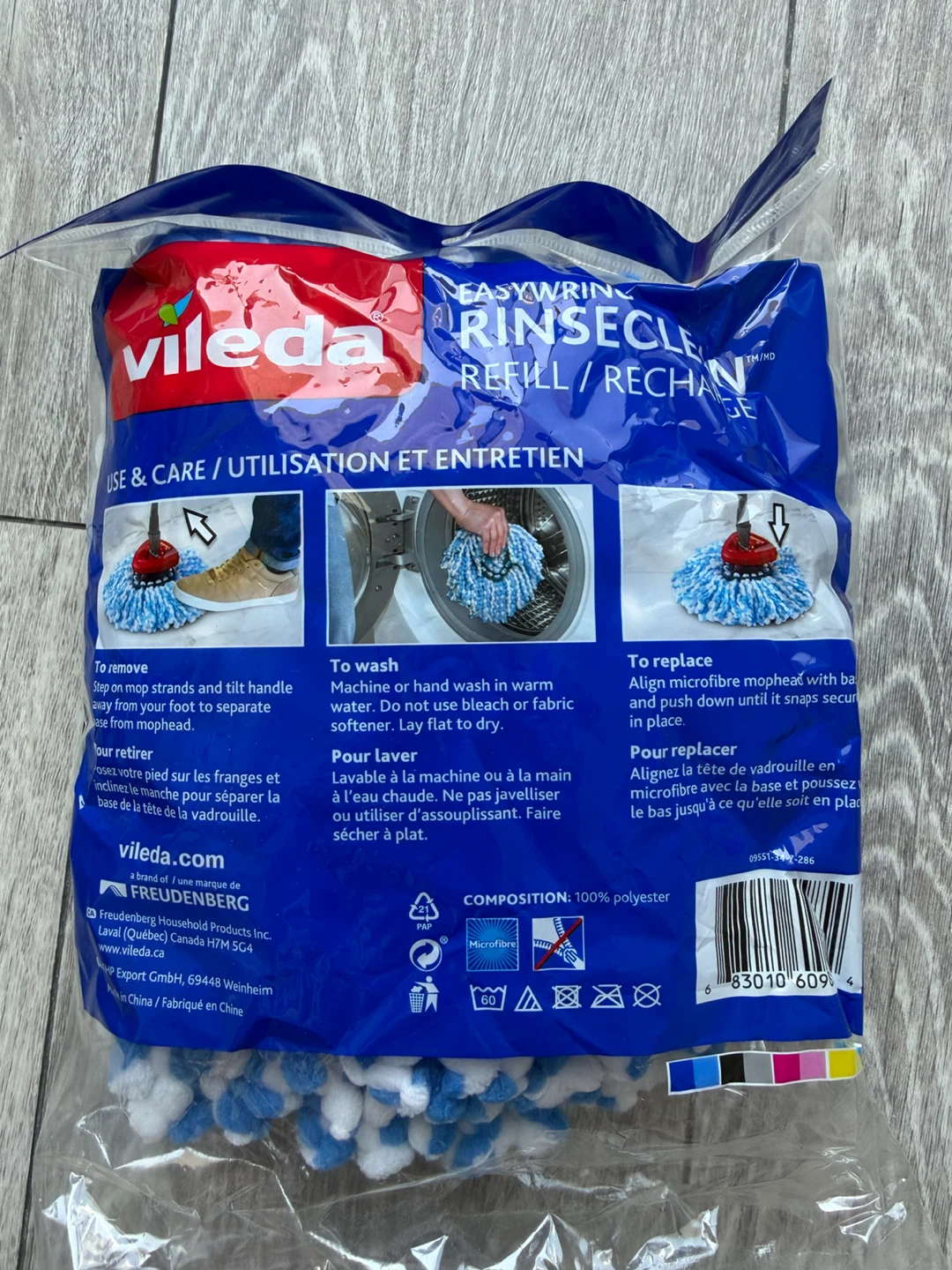 Vileda EasyWring Rinse Clean Mop Refill - photo 2