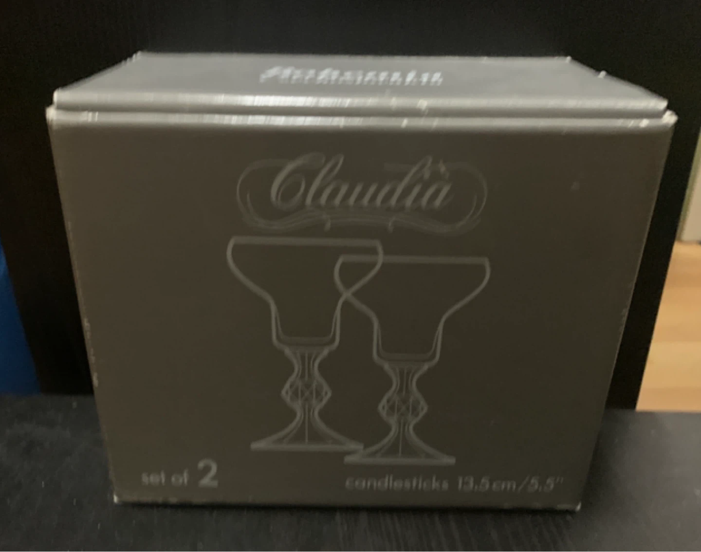 Claudia Set of 2 Candlesticks 13.5cm