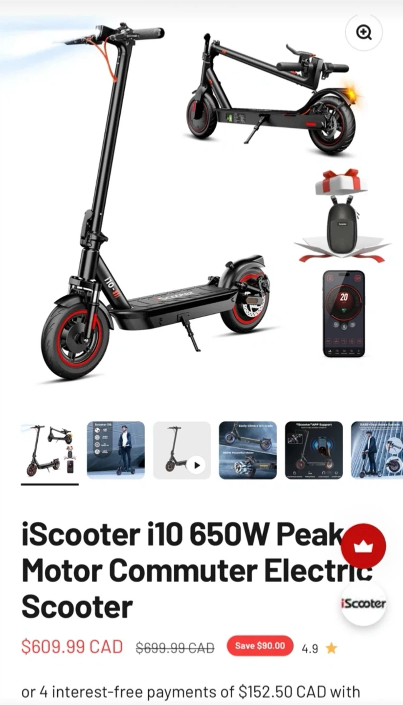 iScooter i10 Electric Commuter Scooter - photo 2