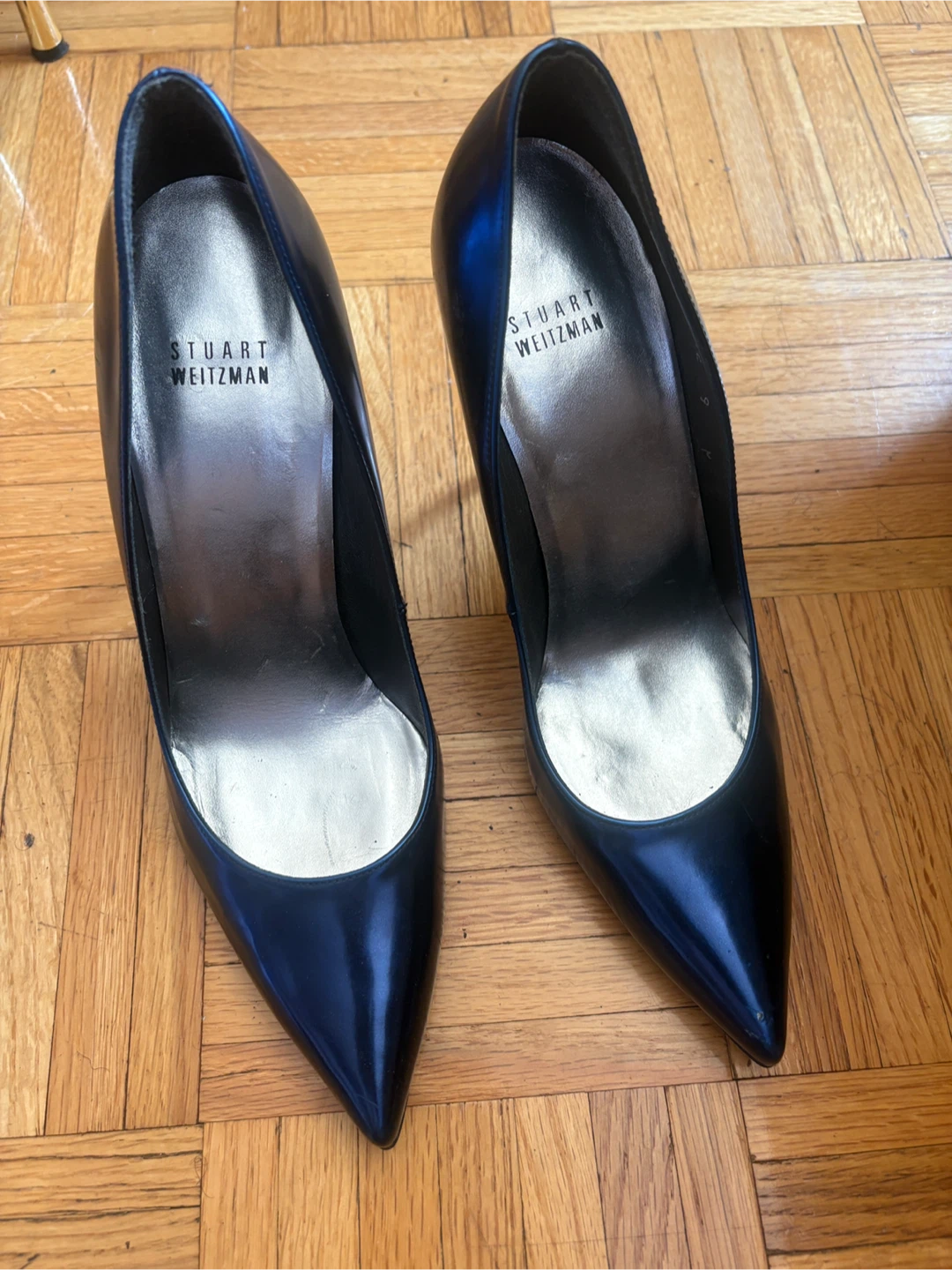 Stuart Weitzman Blue Leather Stiletto Heels