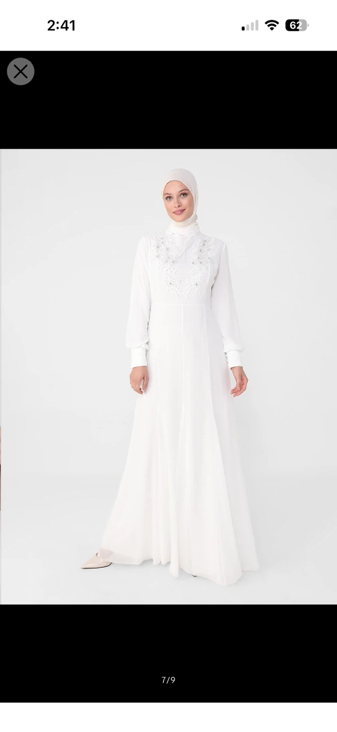 NWT White Embellished Modest Maxi Dress - photo 3