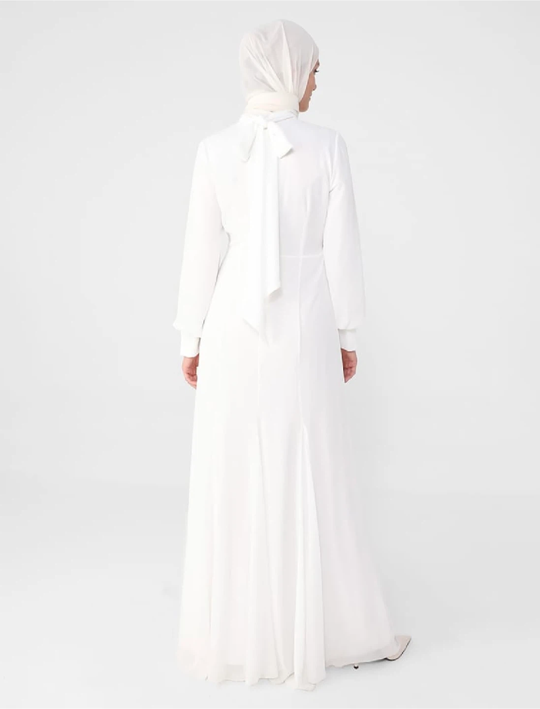 NWT White Embellished Modest Maxi Dress - photo 4