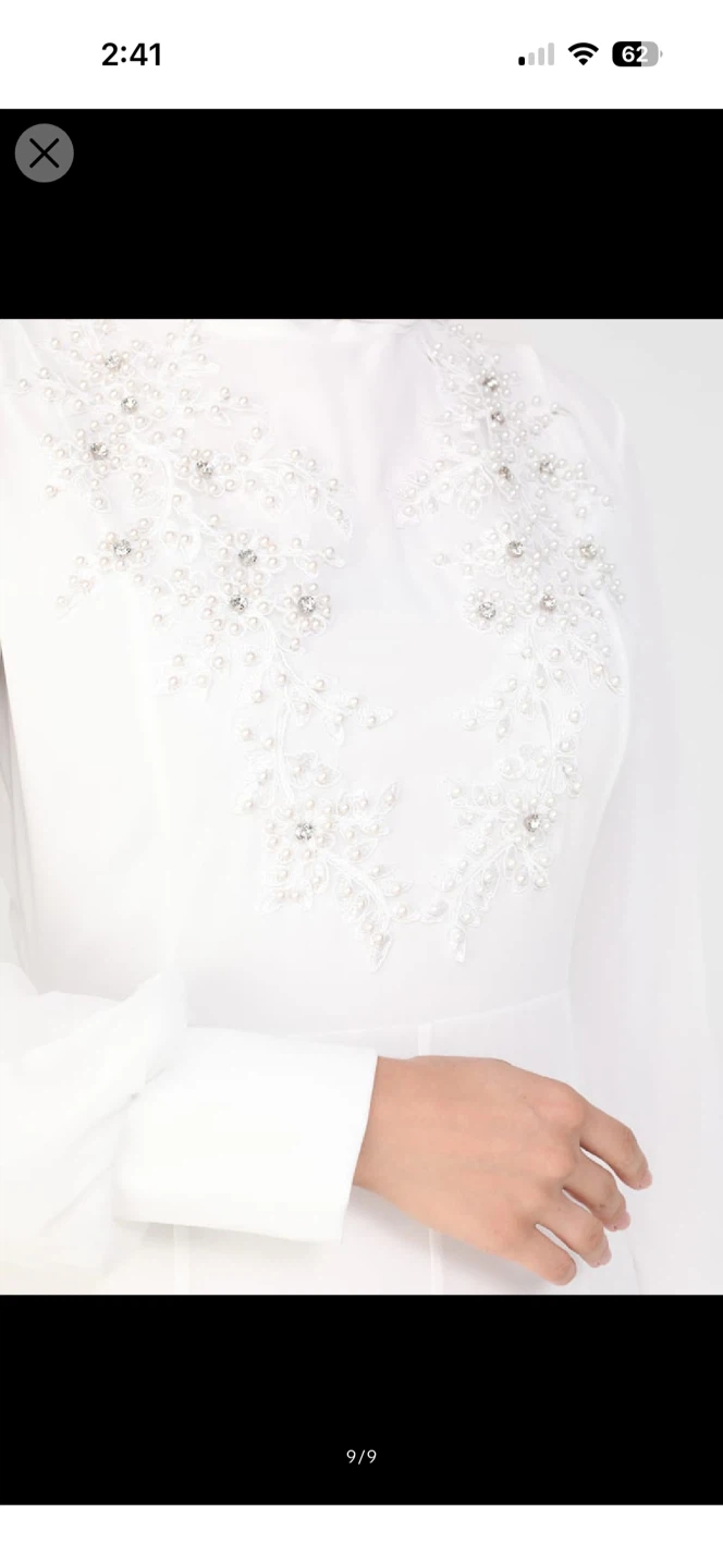 NWT White Embellished Modest Maxi Dress - photo 5