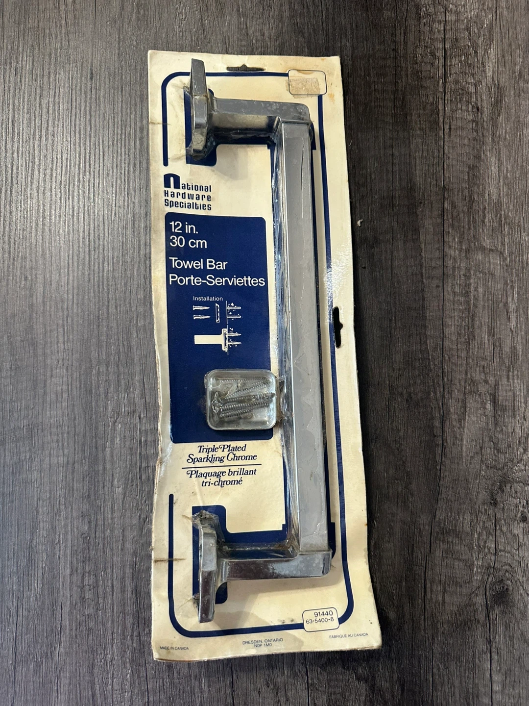 National Hardware Specialties 12-inch Chrome Towel Bar