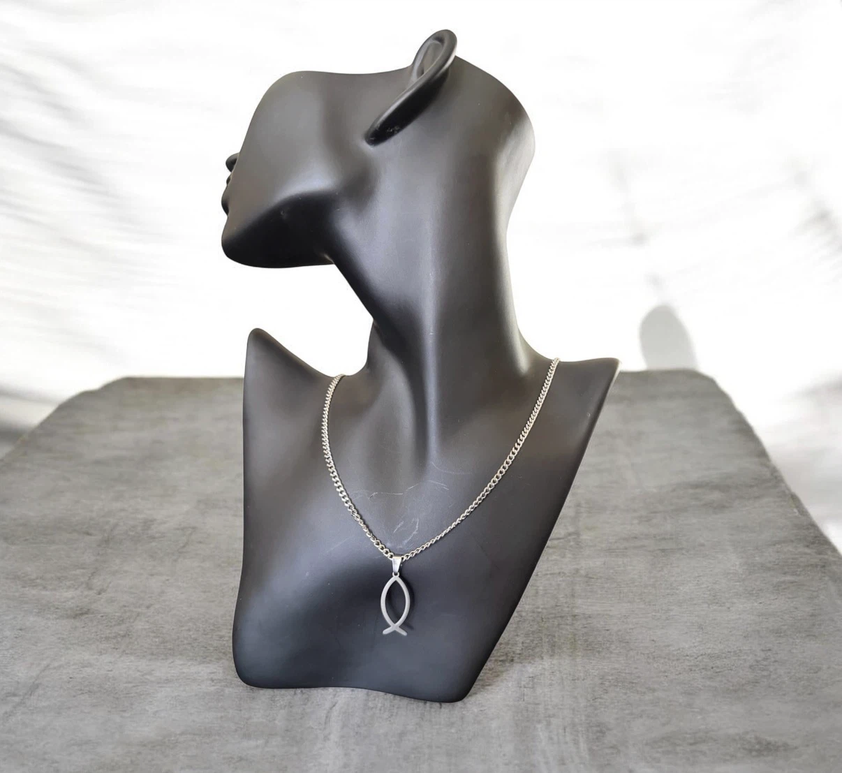 Stainless Steel Fish Pendant Necklace - photo 2
