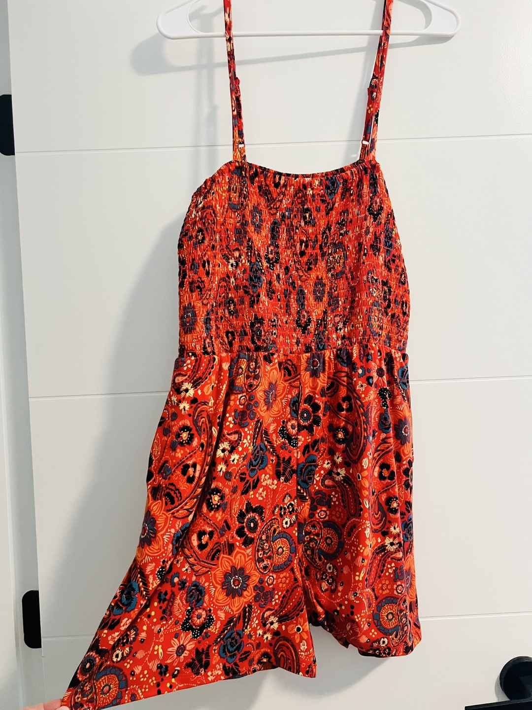Paisley kismet Floral Smocked Romper in Size Medium