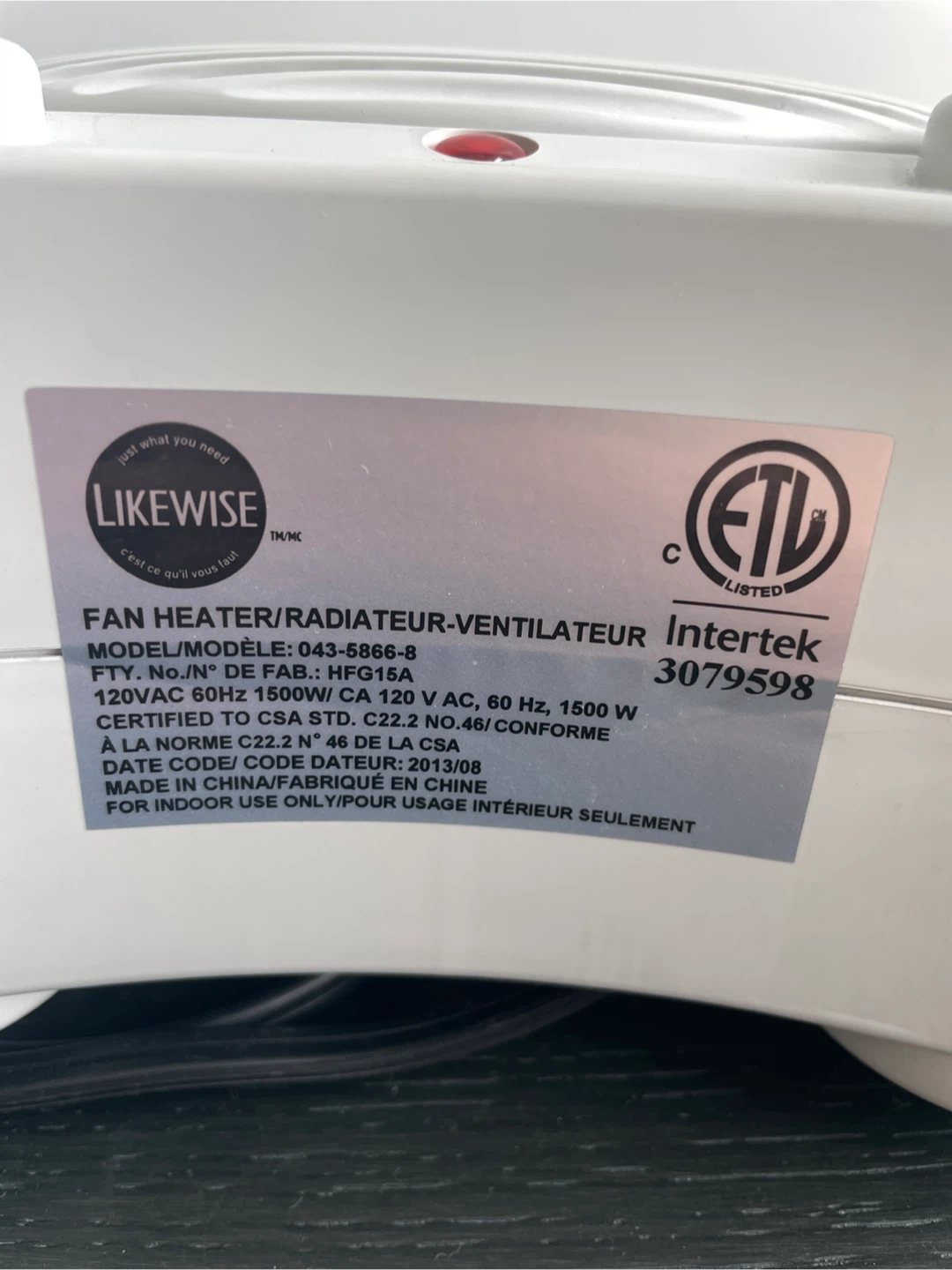 Likewise Fan Heater - photo 4
