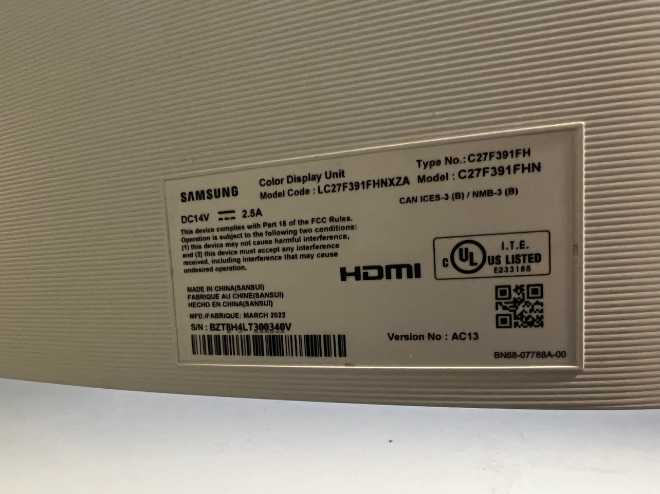 Samsung LC27F391FH 27" Monitor - photo 3