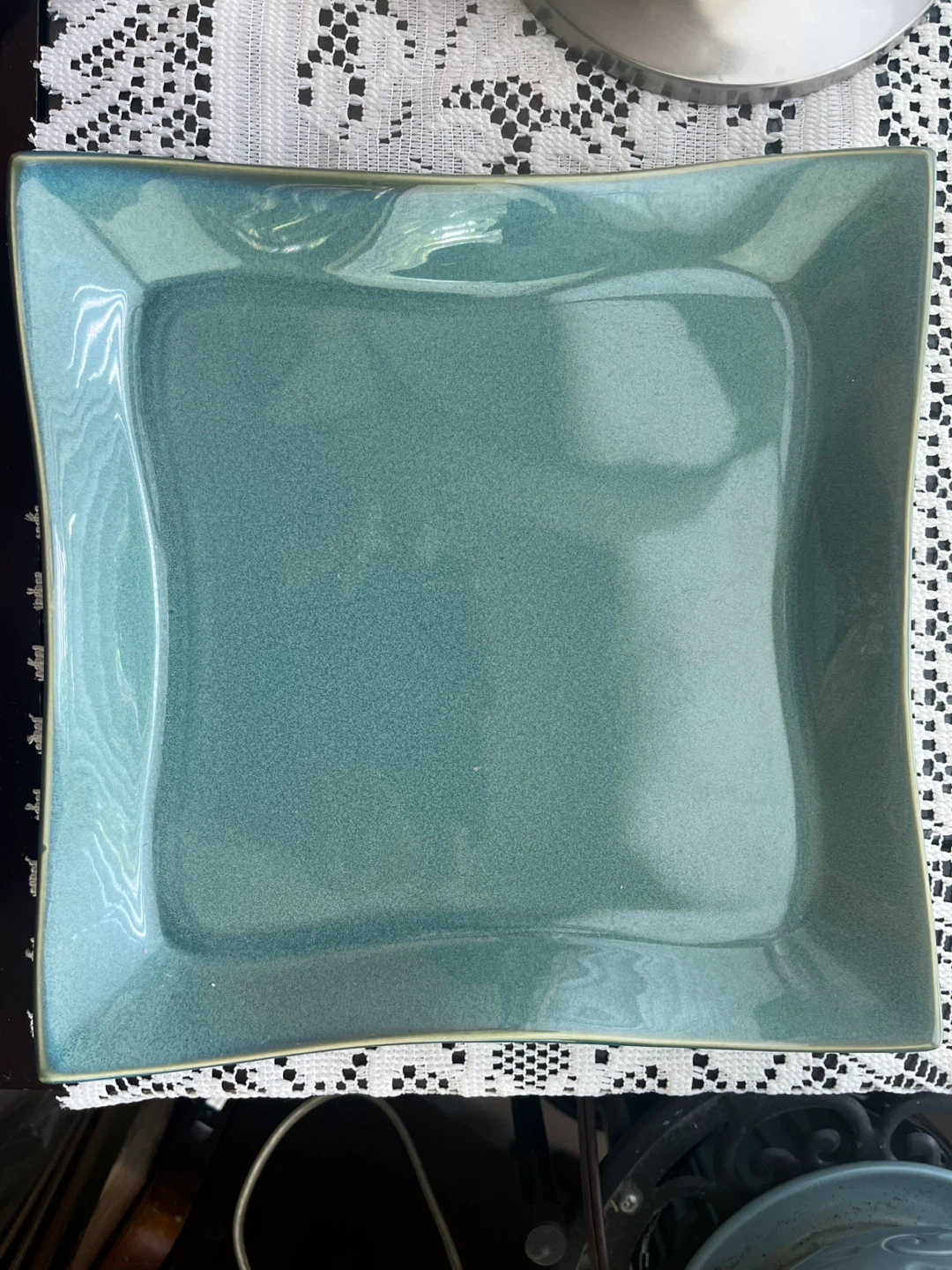 CHI Square Plate, Sea Foam Green, 9.5 inches