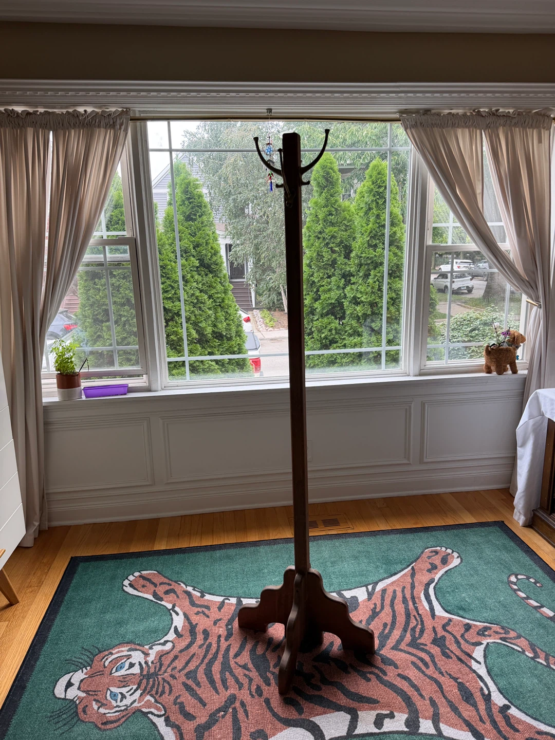 Wooden Hall Tree Coat Rack - photo 2