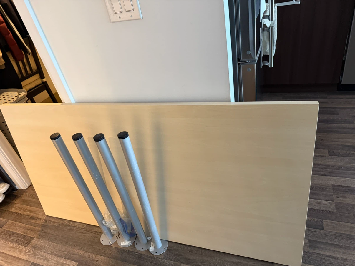 Ikea Linnmon Table Wood Venneer