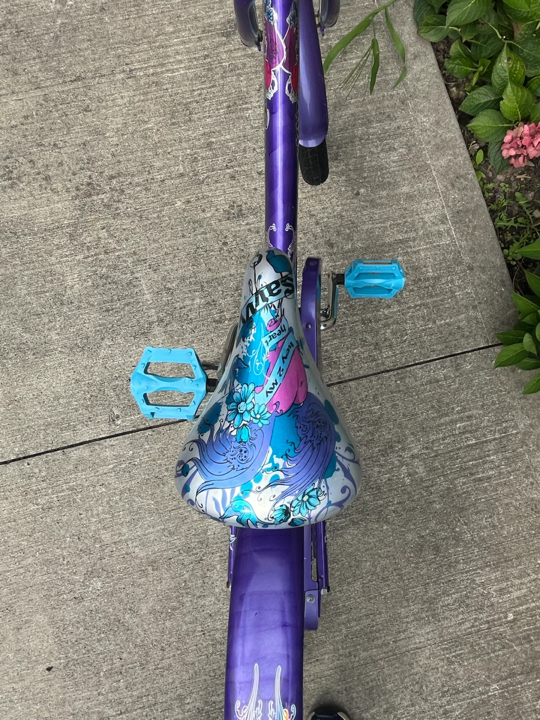 Girls purple bike with stand and brake 20” - photo 5