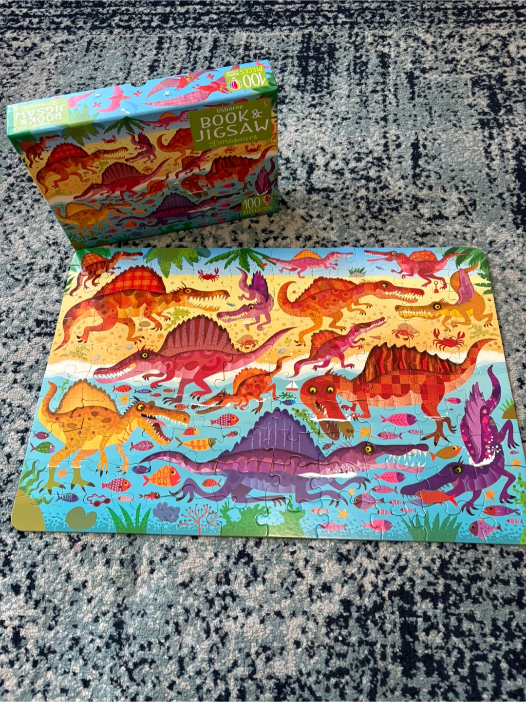 Usborne 100 Piece Dinosaur Book & Jigsaw Puzzle - photo 2