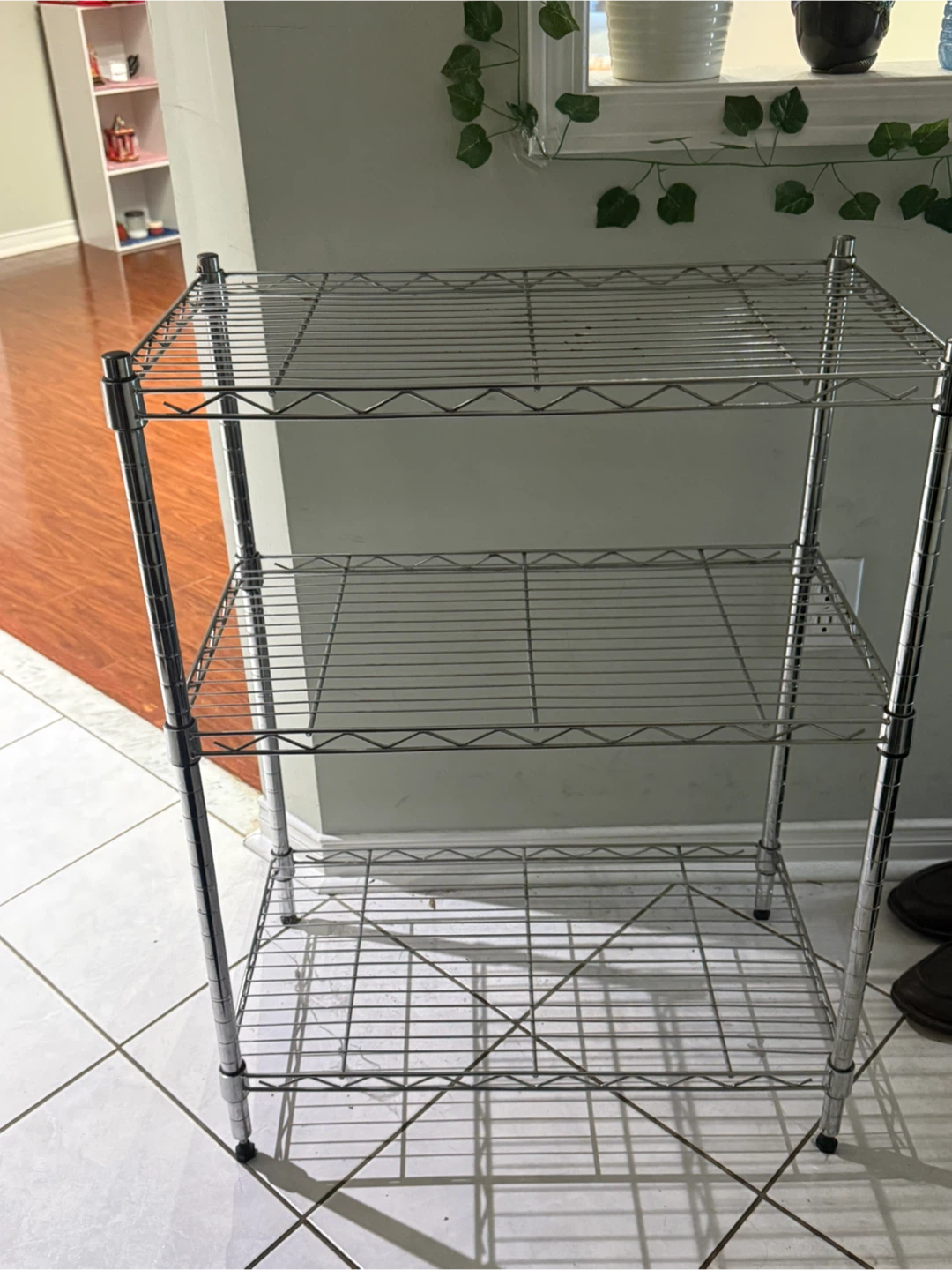 Chrome Wire Shelving Unit