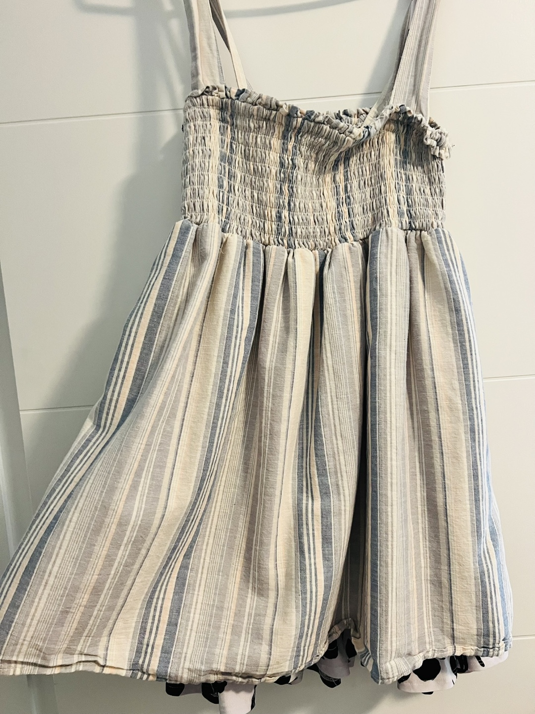 American Eagle Striped Smocked Dress