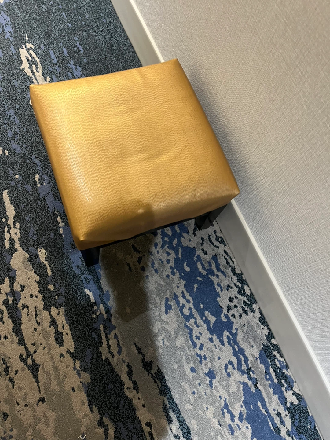 Gold Tufted Ottoman Footstool