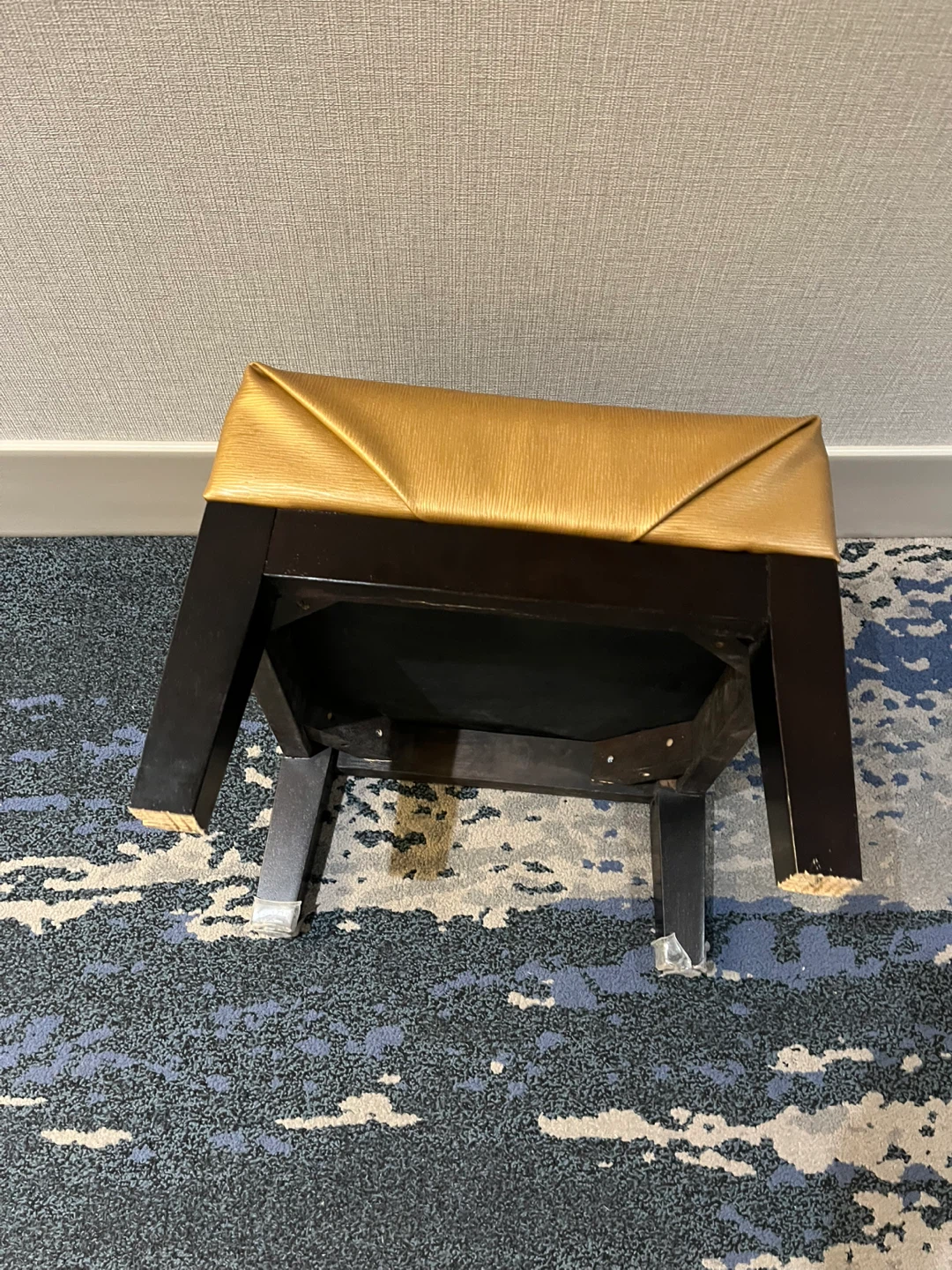 Gold Tufted Ottoman Footstool - photo 3