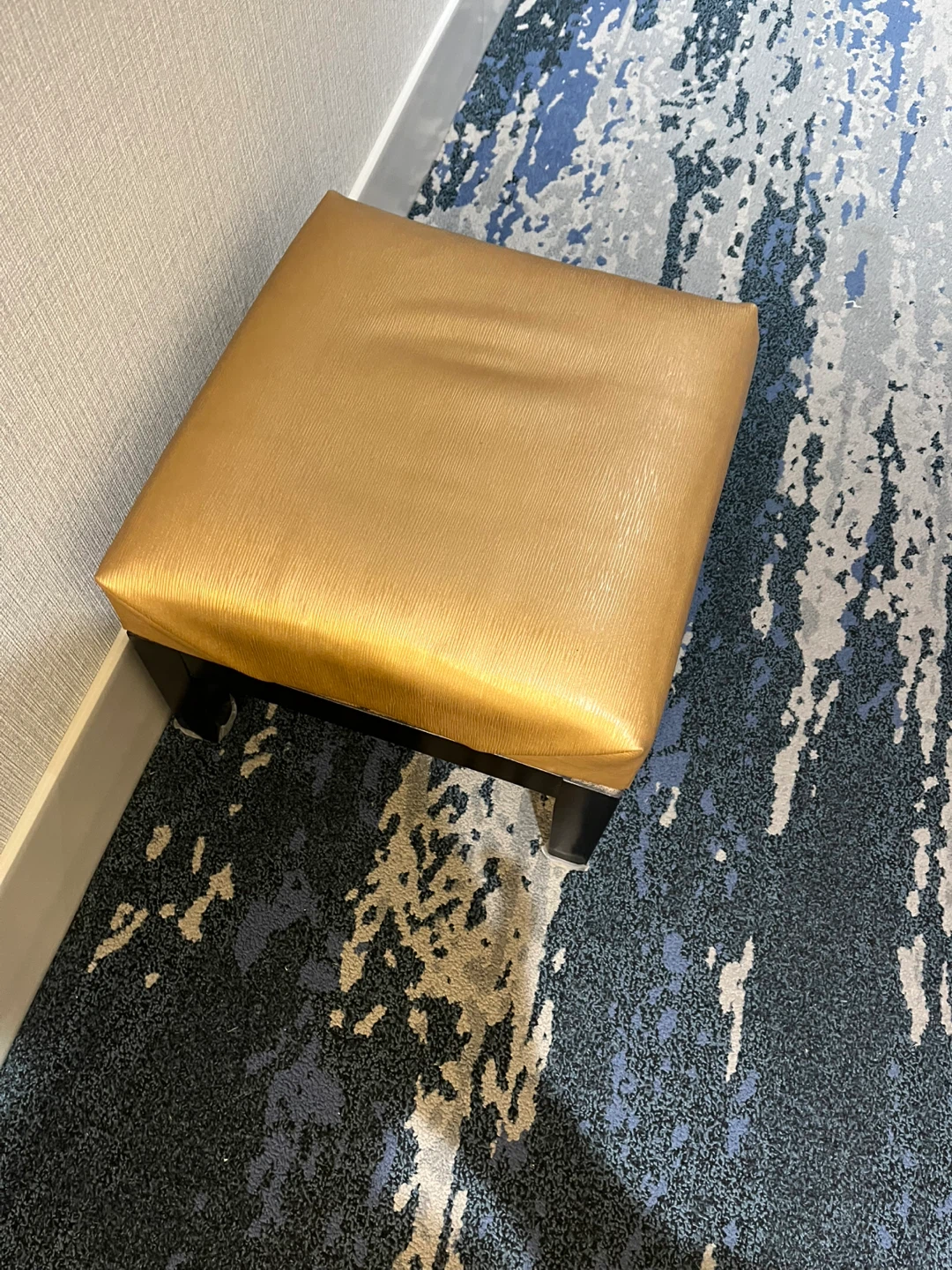 Gold Tufted Ottoman Footstool - photo 5