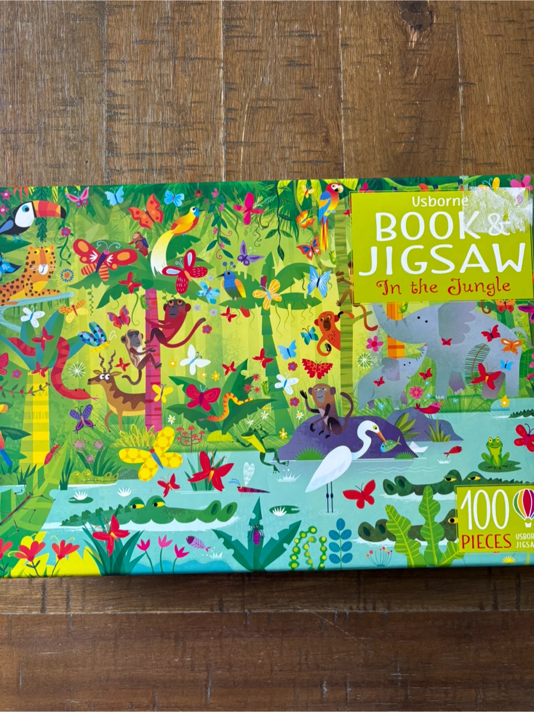Usborne "In the Jungle" 100 Piece Book & Jigsaw Puzzle