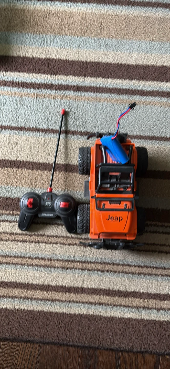 Orange RC Jeep with Remote Control