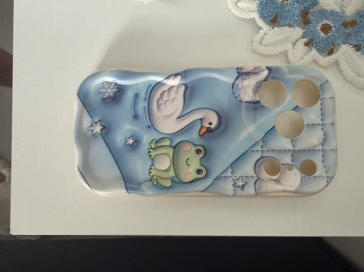 Blue Swan and Frog Phone Case