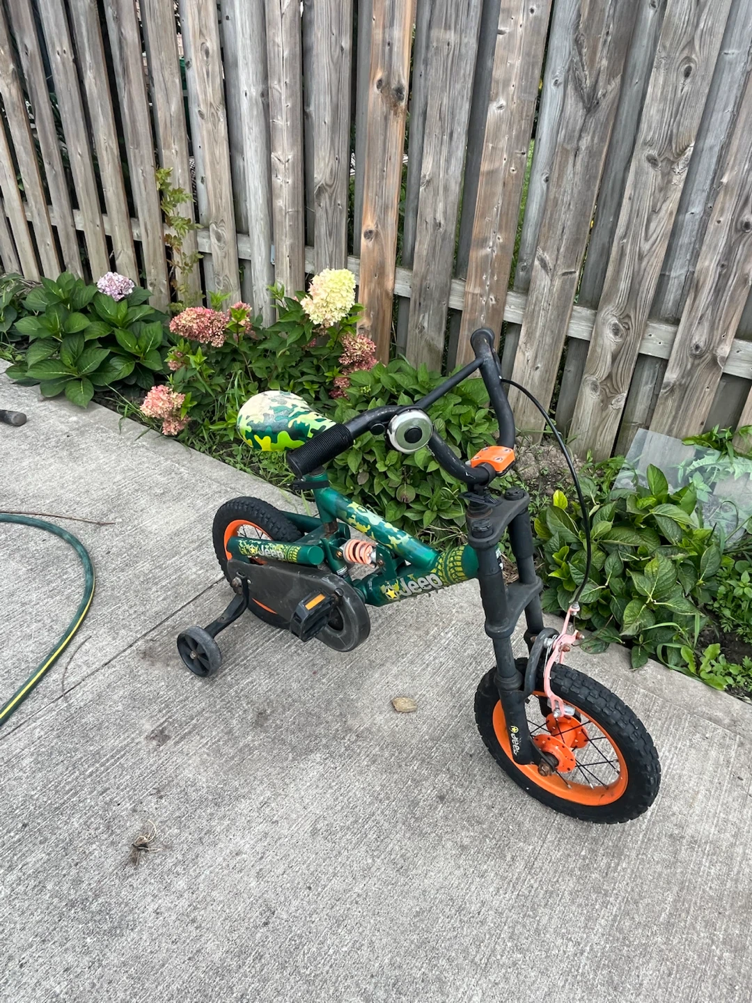 Boys 5” bike with training wheels