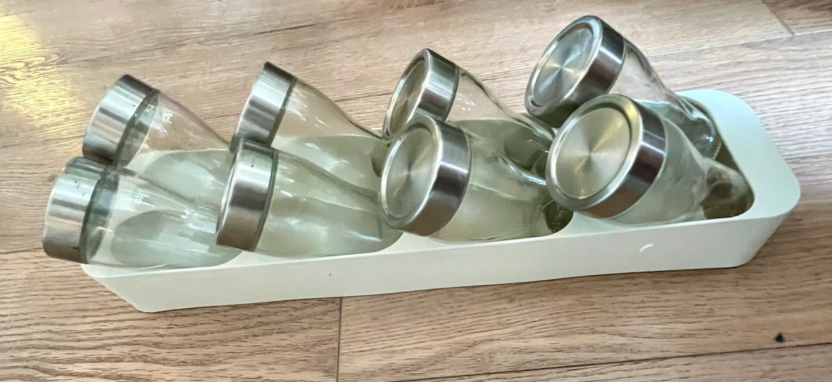 Glass Spice Jars with Metal Lids Set - photo 3