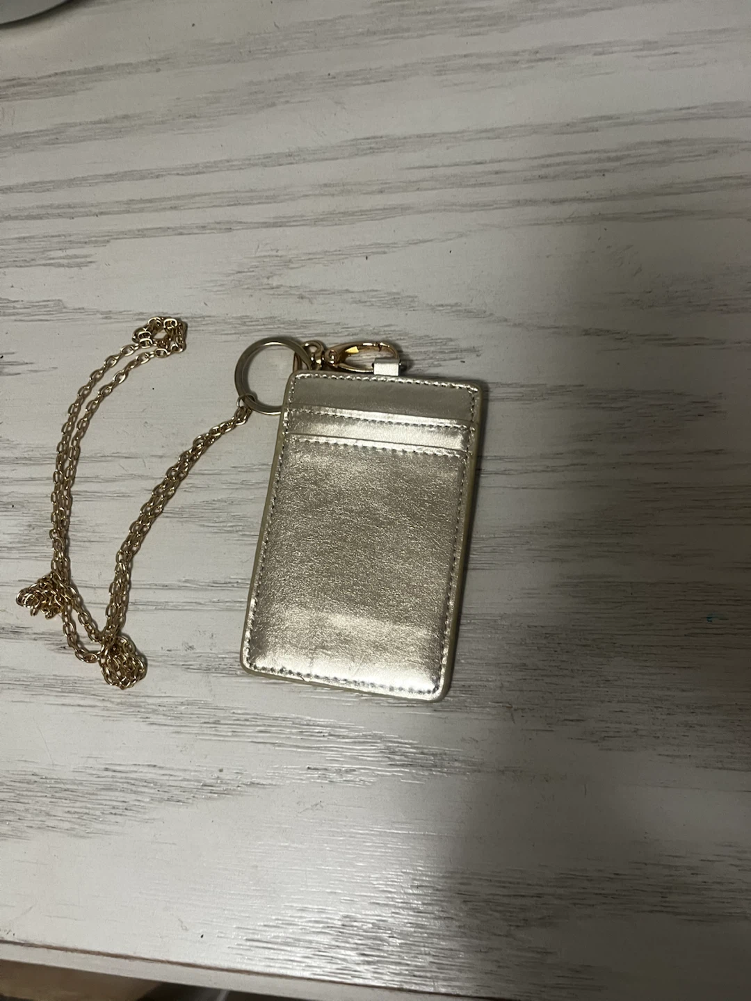 vertical ID badge holder with a chain lanyard - photo 2