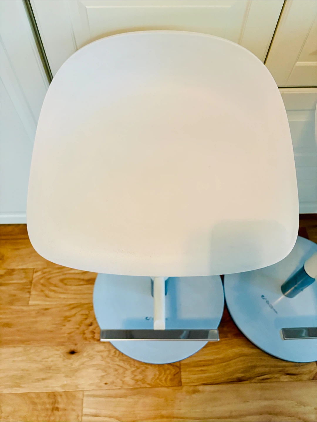 Pair of White Bar Stools - photo 2