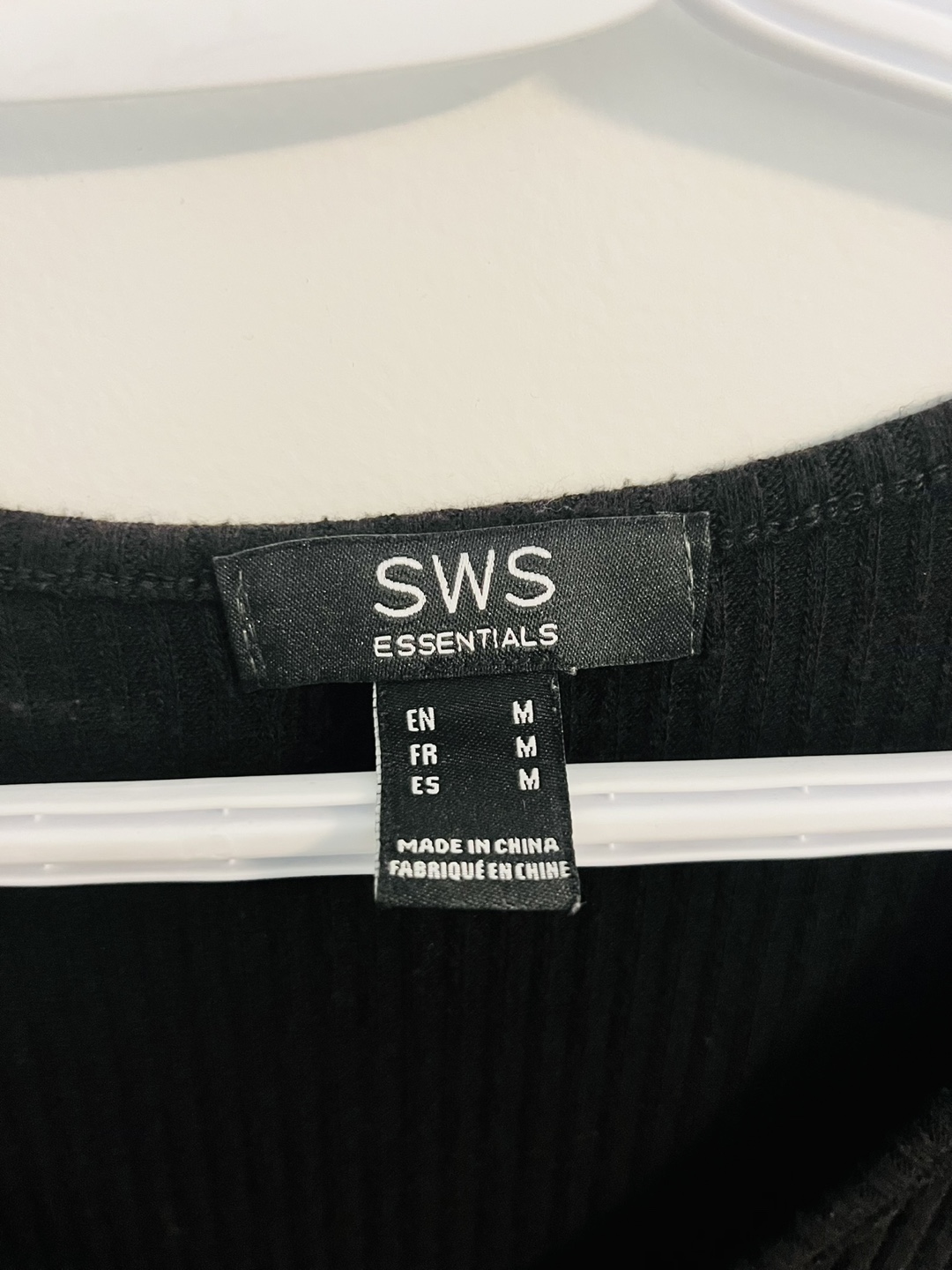 SWS Essentials Black Ribbed Tie-Front Top - photo 2