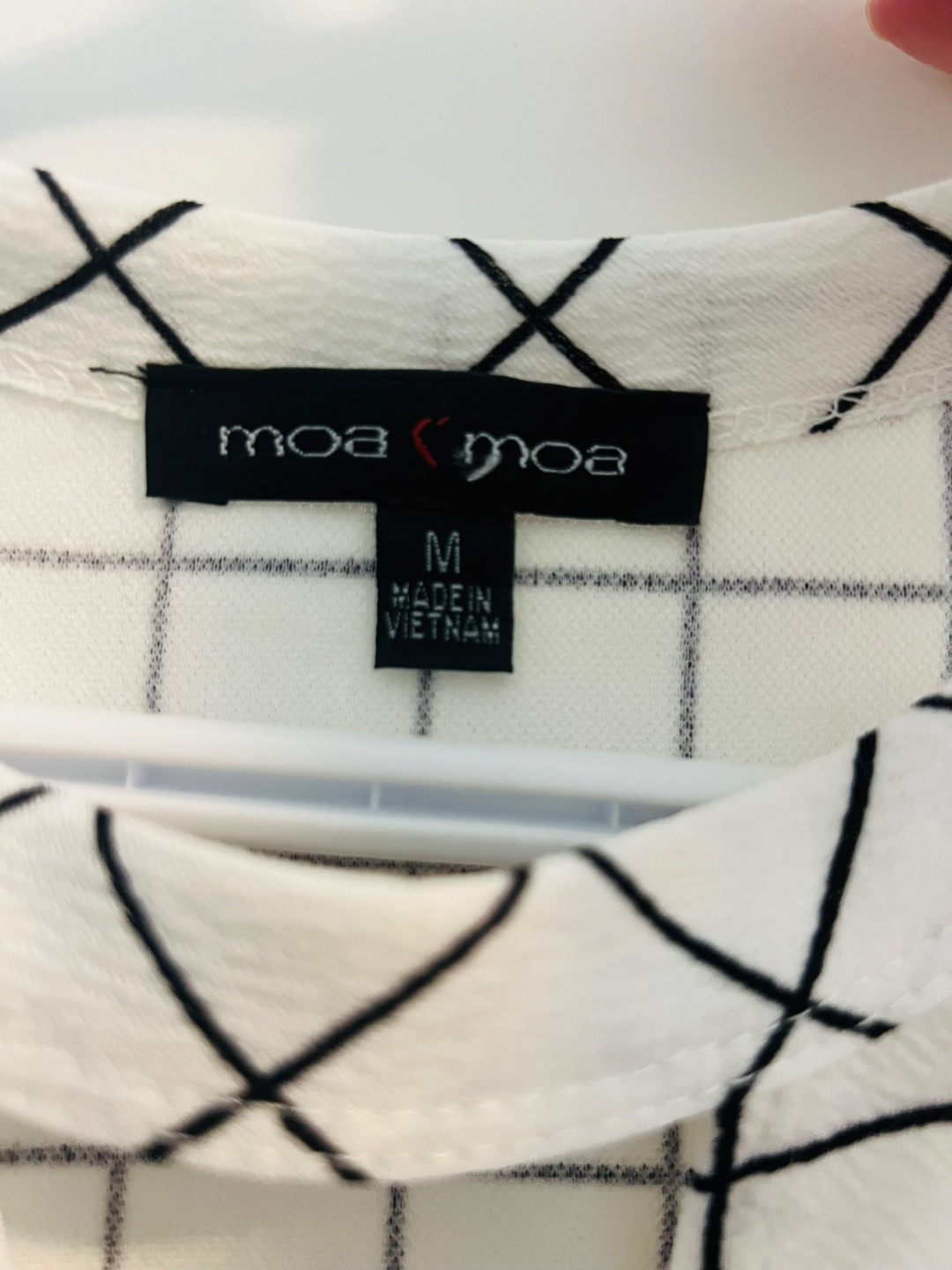 Moa Moa Grid Print Halter Neck Cutout Top - photo 3