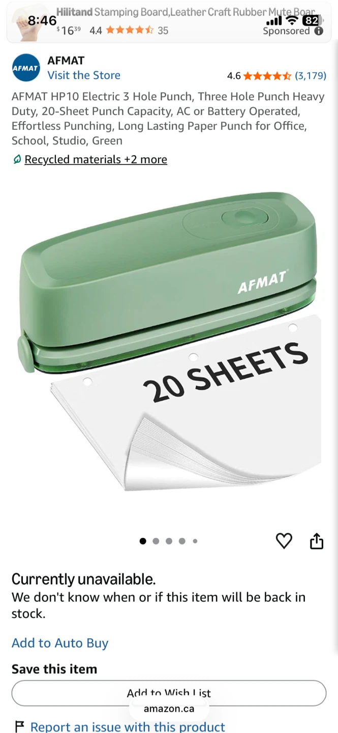AFMAT Electric 3 Hole Punch - photo 3