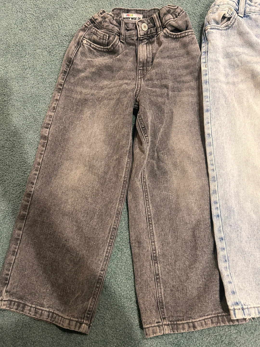 Girls UKIDS Baggy Wide Jeans - Size 6 (2 pair of jeans) - photo 3