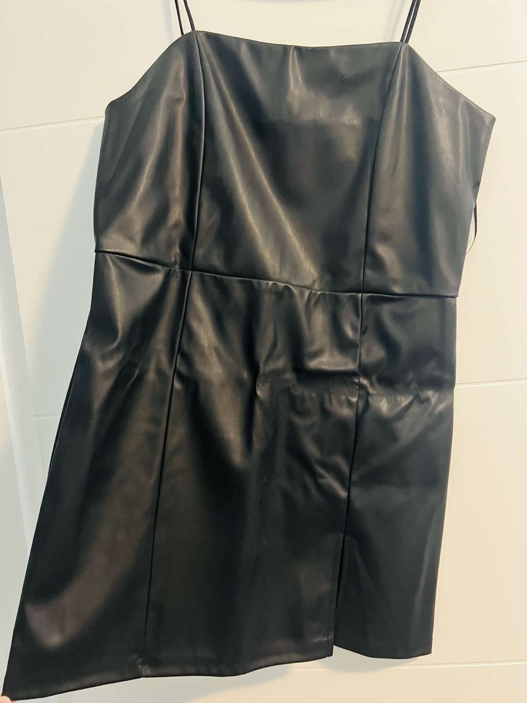 Wet Seal Faux Leather Mini Dress