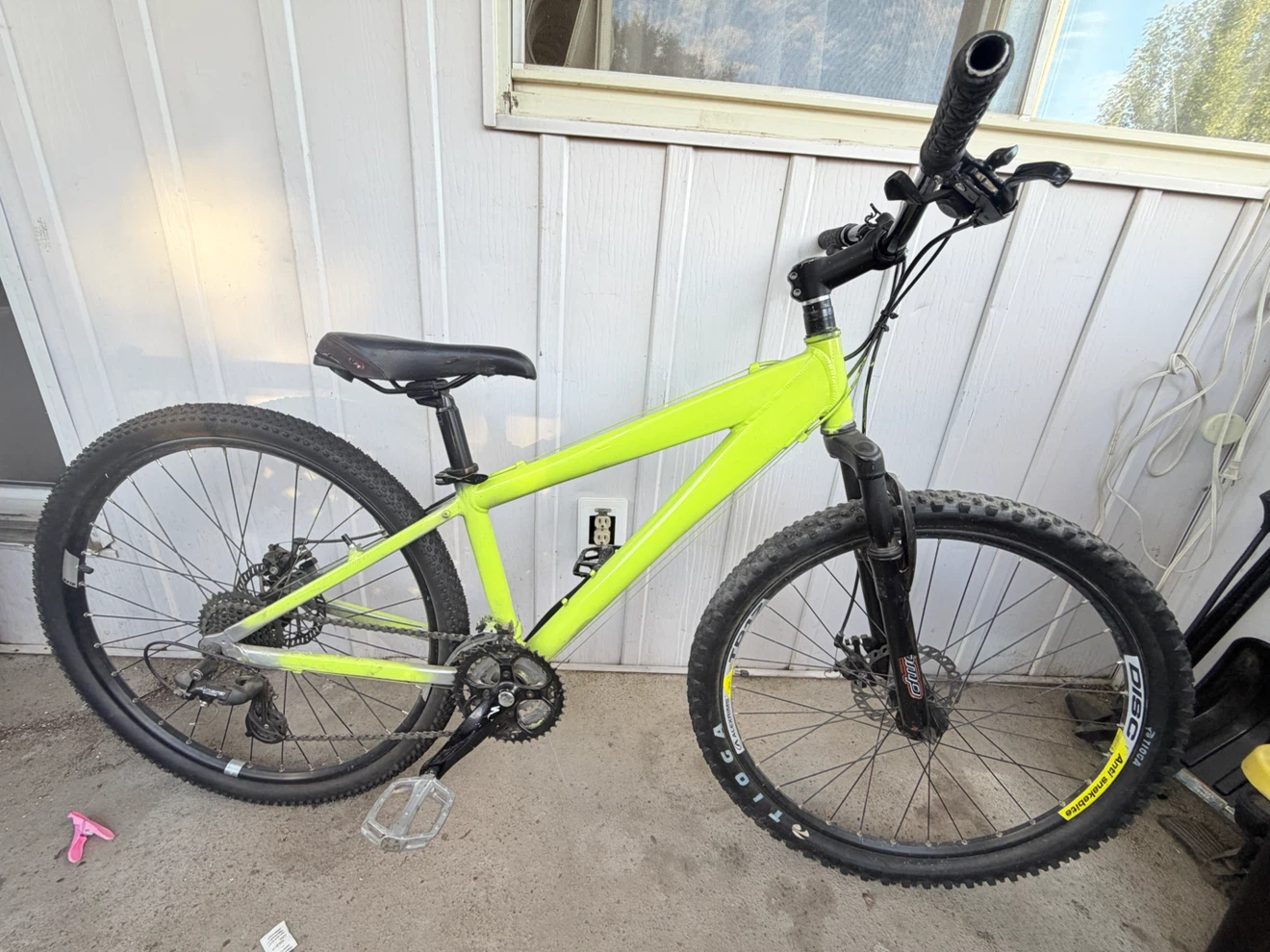 Neon Yellow Mountain Bike